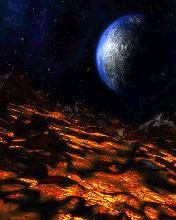 Create meme: pictures of the space, space, a planet covered in lava