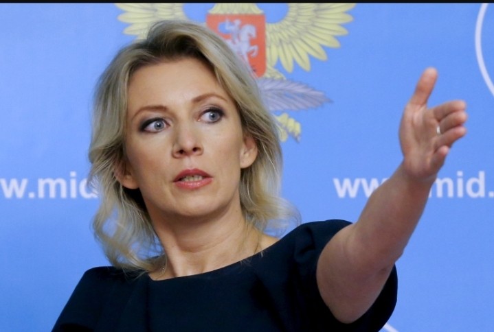 Create meme: mariya zaharova , zakharova mfa, zakharova