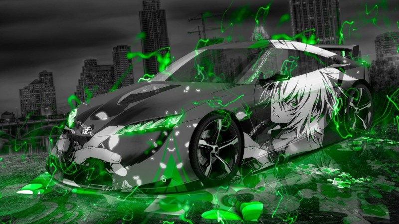 Create meme: anime machine, anime neon, anime-style cars