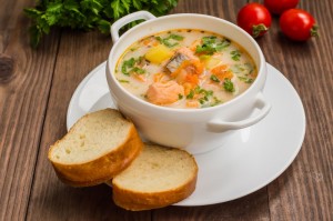 Create meme: cheese soup, lohikeitto Finnish creamy soup with salmon, fish soup