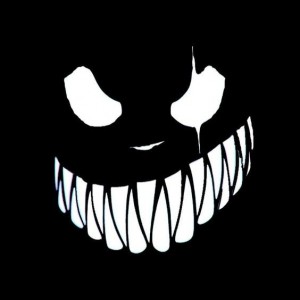 Create meme: the smile on black background, the evil smile on black background, evil smile on black background