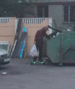 Create meme: homeless, homeless digging in the garbage, homeless on gyrometer photo