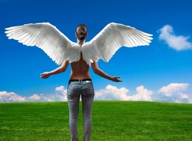 Создать мем: крыло, расправь крылья, женщина ангел