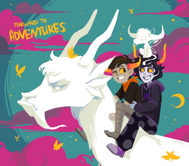 Создать мем: homestuck fandom, хоумстак каллиопа и гамзи, хоумстак гамзи и таврос