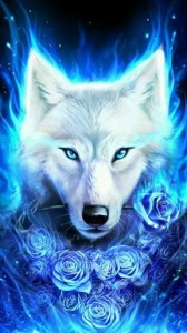Create meme: wolf fantasy, wolf, blue wolf