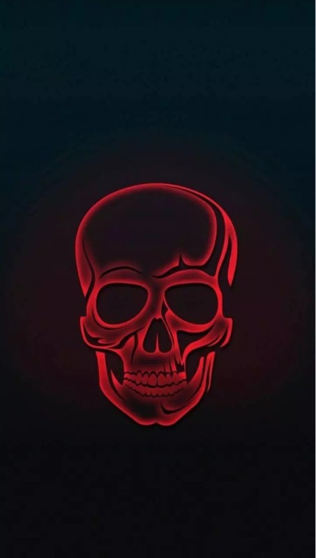 Create meme: skull , neon skull, red neon skull