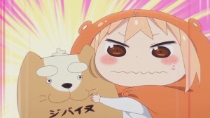 Create meme: anime face Umaru, sister Umar, duplicitous sister Umar