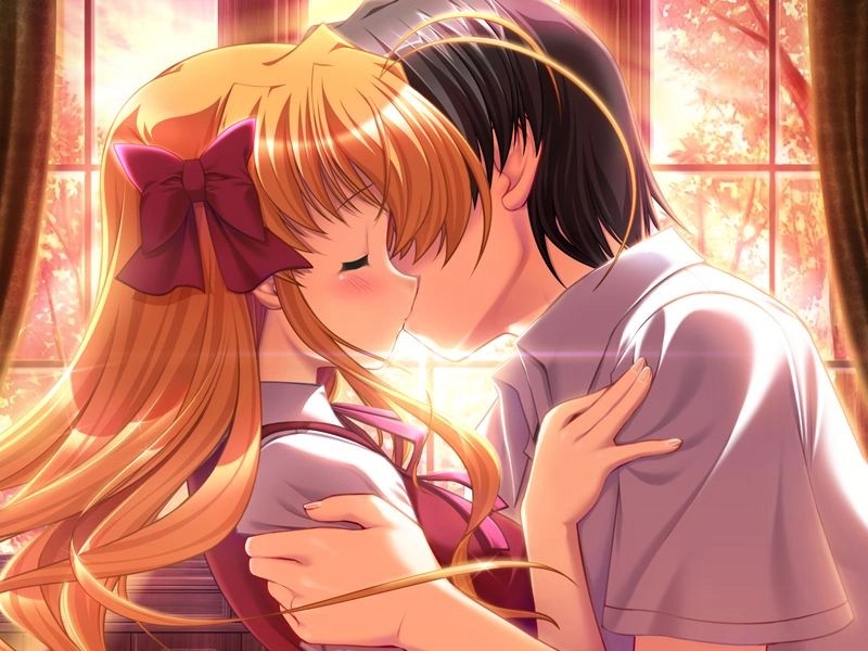 Create meme: anime first kiss, anime romance, anime love