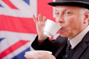 Create meme: an Englishman with a Cup of tea, the British