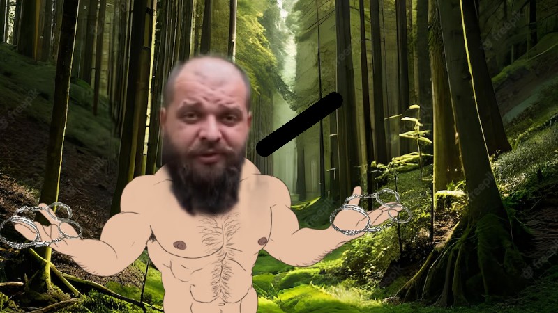Create meme: male , people , sauna in the forest