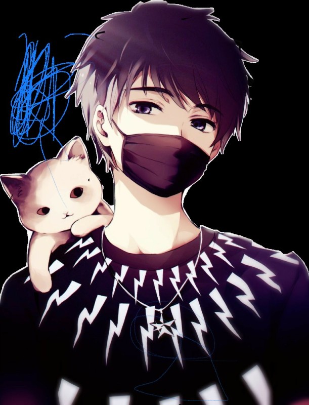 Create meme: anime boy, guy anime, anbu mask anime