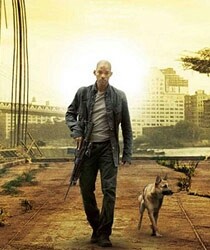 Создать мем: i am legend, я легенда постер с собакой, ben efsaneyim