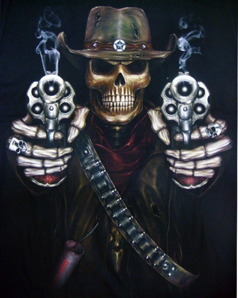 Создать мем: скелет с револьвером, скелет гангстер, скелет с пистолетом