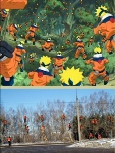 Создать мем: чертовы гуки они на деревьях, Наруто, Мультфильм