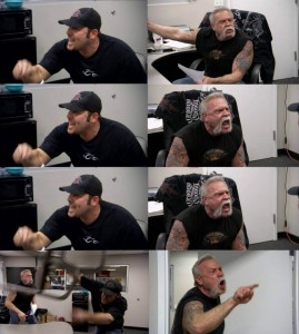 Create meme: american chopper meme, american chopper meme, the Witcher American chopper meme