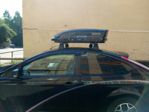 Создать мем: ford focus, багажники на крышу автомобиля, багажный бокс на крышу