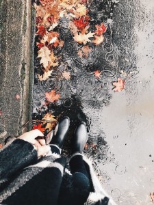 Create meme: rainy day, sweater weather, fall leaf