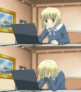Create meme: the computer, at the computer, anime manga