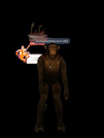 Create meme: chimpanzee 3d model, darkness, 3d chimpanzee chimpanzee model