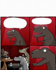 Create meme: humor , comics about dinosaurs, memes about Derbal