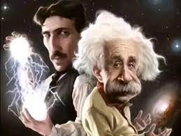 Create meme: Tesla and einstein, Einstein's theory , physicist einstein