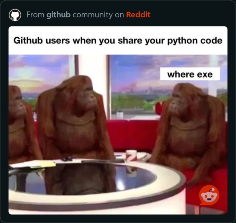 Создать мем: обезьяны за столом мем, скриншот, орангутанг мем