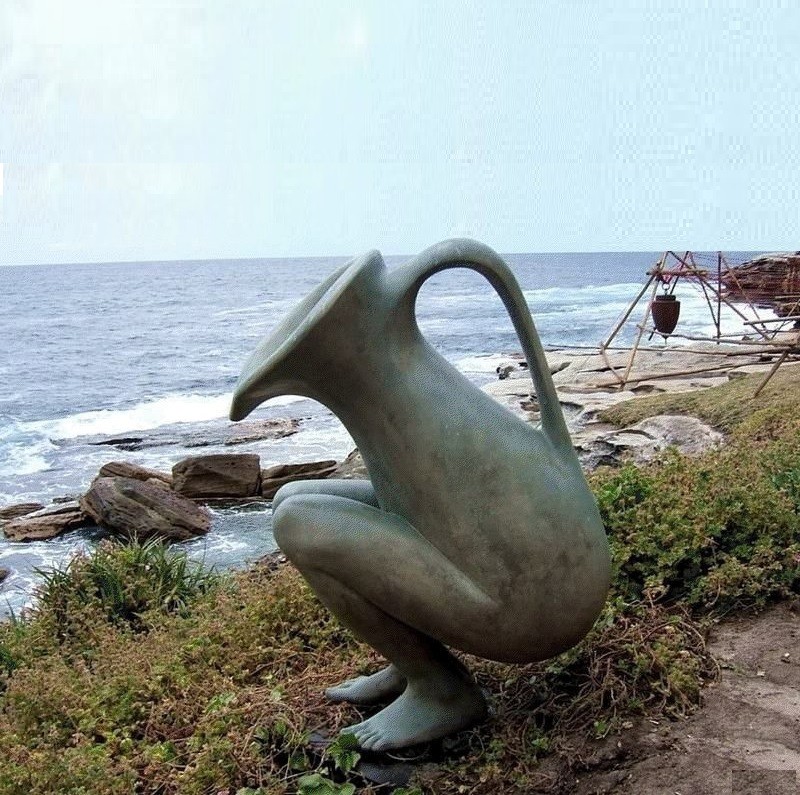 Create meme: unusual sculptures, The jug monument, sculpture sculptures