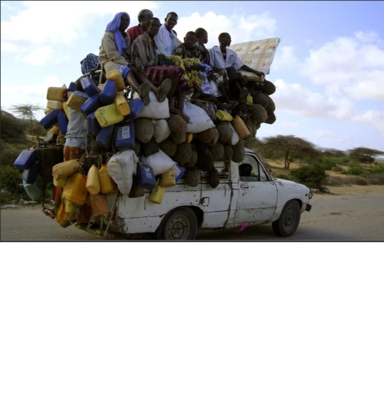 Create meme: an overloaded passenger car, overloaded car, overloaded truck