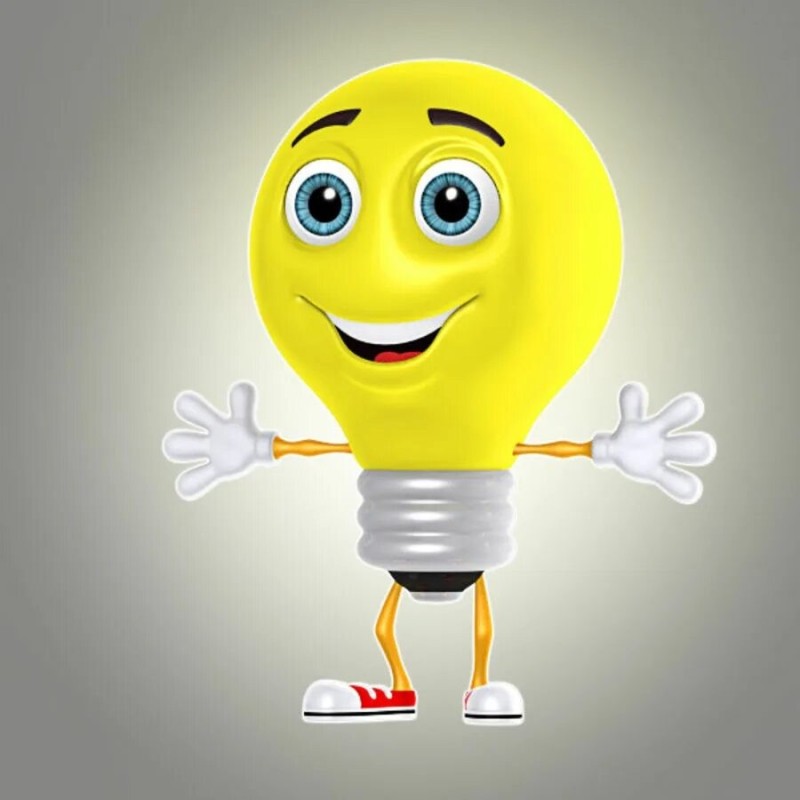 Create meme: funny light bulb, light bulb idea, cartoon light bulb