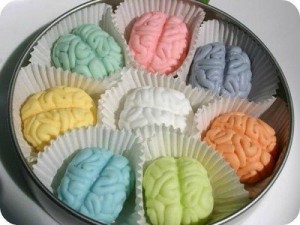 Create meme: marshmallows, brain, food