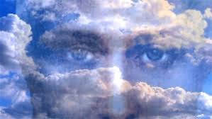 Создать мем: грёзы юрий шатунов, глаза на небе, иисус в облаках