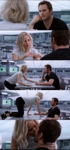 Create meme: Jennifer Lawrence passengers meme, the film passengers meme, meme from the movie passengers kiss