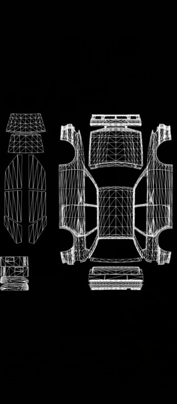 Создать мем: uv-развёртка каркаса автомобиля, uv развертка ваз 2111, машина развертка