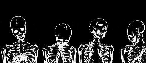 Create meme: skeleton on a black background, skeleton background, skeleton 