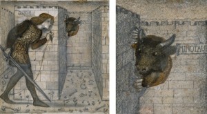 Создать мем: картина тесей и минотавр в лабиринте 1861 эдвард берн-джонс, средневековый бестиарий, страдающее средневековье минотавр