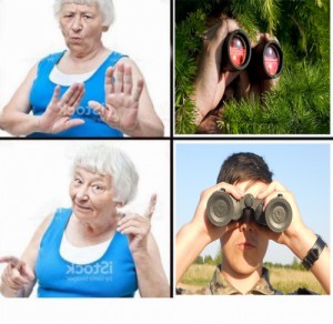 Create meme: grandma, Look to the future