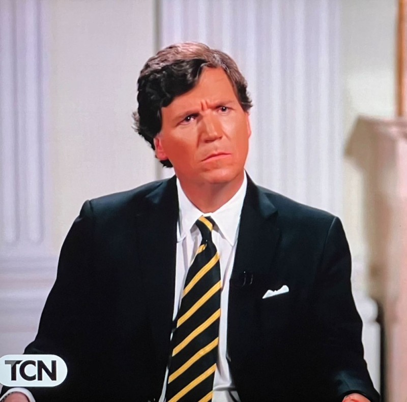 Create meme: a frame from the movie, Yates after long silence, Tucker Carlson