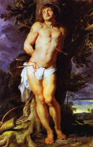 Create meme: Saint Sebastian, Rubens the Holy ebastian, peter paul rubens Satyr