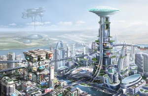 Create meme: futuristic architecture, city future fiction