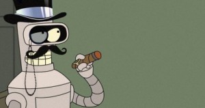 Create meme: Bender is a gentleman