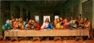 Create meme: the last supper, the last supper of Leonardo da Vinci