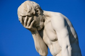 Create meme: the statue facepalm