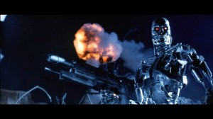Создать мем: terminator t 800, терминатор 2 последний кадр, терминатор 2 судный день фильм 1991 2 робот