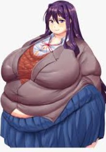Create meme: fat yuri ddlc, characters in anime, fat characters