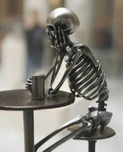 Create meme: skeleton waiting for, figure