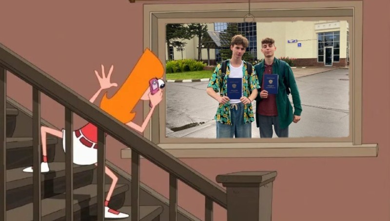 Create meme: phineas and ferb 's house, Phineas and ferb, pixel art