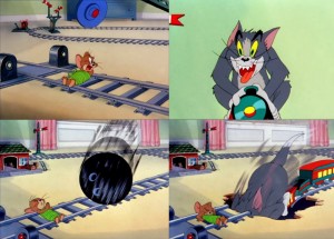 Create meme: Tom and Jerry train, Tom and Jerry
