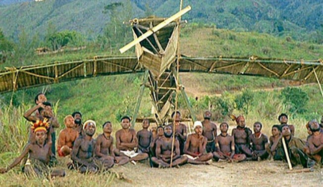 Create meme: cargo cult, cargo cult airplane worshippers, papuans cargo cult