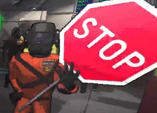 Создать мем: stop, знак стоп мигрант, знак stop
