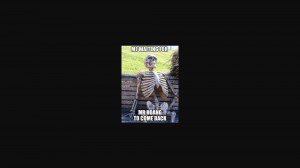 Create meme: the skeleton did not wait, waiting skeleton, meme skeleton